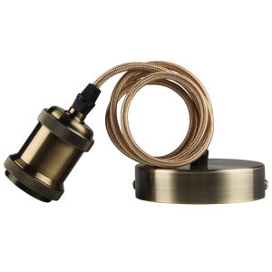 Decorative pendant E27 bronze