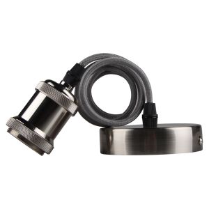 Decorative pendant E27 nickel