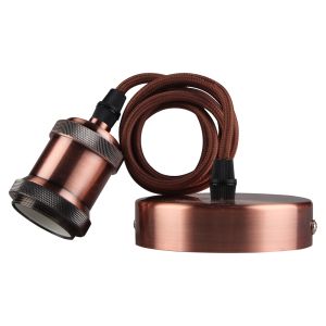 Decorative pendant E27 dark bronze
