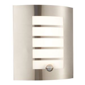 Wall light stainless steel 7W LED with PIR
