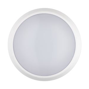 Bulkhead circular 8/12/15W 5CCT IP65 white cond ko + em &amp; mw