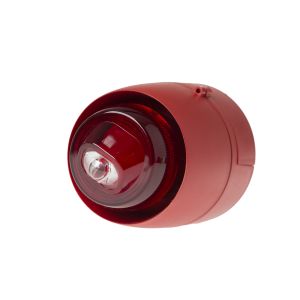 Wall mounted visual alarm device - red body with 98dB sounder