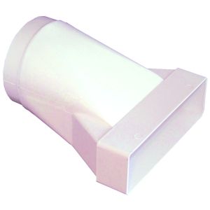 204mm x 60mm Short Round To Rectangular Adaptor Male