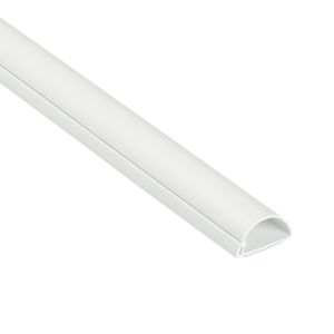 Mini trunking half round 30x15mm 2m length white