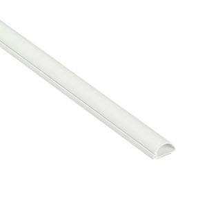 Mini trunking half round 20x10mm 3m length white