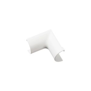Mini trunking half round int bend 20x10mm white