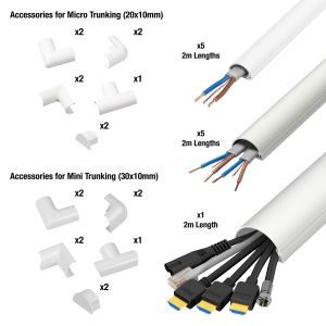Mini trunking half round starter kit 29 pce