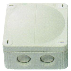 Grey junction box c/w terminal 32A 85 x 85 x 51mm