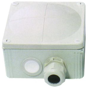 Grey junction box c/w terminal 57A 140 x 140 x 66mm
