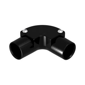 PVC Conduit Inspection Elbow - 20mm - Black