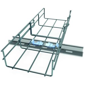 Basket mesh to channel fastener