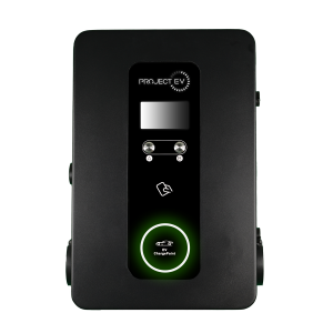 7.3kW Pro Earth Wall AC Charger Dual Gun RFID (63A Single Phase)