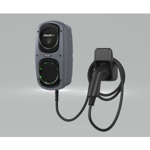 Smart EV charger 7.4kw 5m tethered lead grey