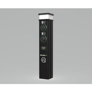 Smart EV charge basic pedestal 7.4kw 2 x T2 socket blk