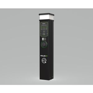 Smart EV charge basic pedestal 22kw 1 x T2 socket blk
